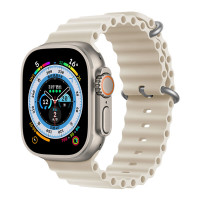 Ремешок Gurdini Ocean Band для Apple Watch 38/40/41 мм белый (Starlight)