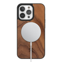 Чехол Woodcessories Bumper Case с MagSafe для iPhone 14 Pro Max орех (Walnut)