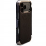 Кожаный чехол-книжка Vaja Buckler Wallet V-Mag для iPhone 17 Pro Max черный (Black)