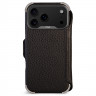 Кожаный чехол-книжка Vaja Buckler Wallet V-Mag для iPhone 17 Pro Max черный (Black) - фото № 3