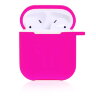 Силиконовый чехол Gurdini Soft Touch с карабином для AirPods ярко-розовый - фото № 2