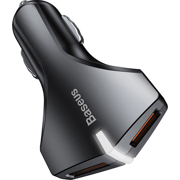 Автомобильное зарядное устройство Baseus Small Rocket Dual-USB чёрное