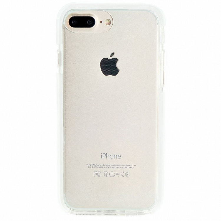 Силиконовый чехол Gurdini Crystal Ice для iPhone 7 Plus/8 Plus белый