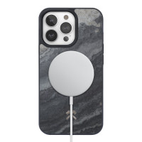 Чехол Woodcessories Bumper Case с MagSafe для iPhone 14 Pro камень (Camo Grey)
