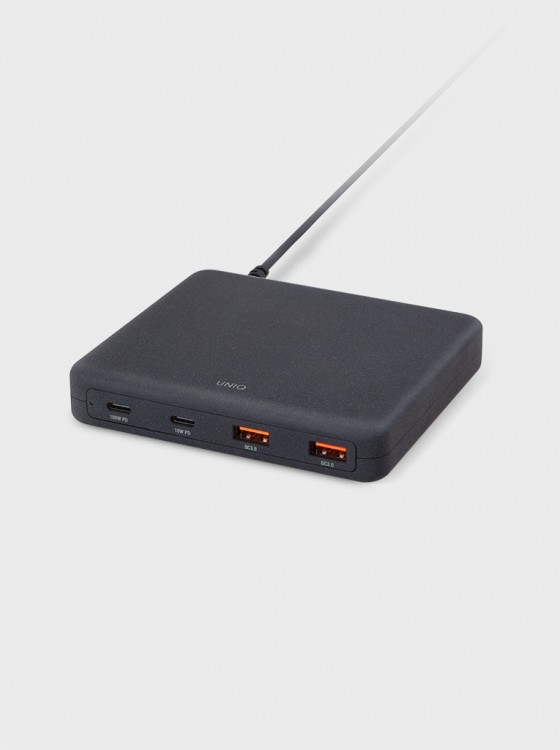 Сетевое зарядное устройство Uniq Surge Mini 100W 4-USB Charging Station Duo Type-C PD & QC 3.0