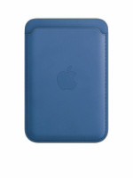 Кожаный кошелек для iPhone Leather Wallet с MagSafe синий (Azure Blue)