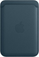 Кожаный кошелек для iPhone Leather Wallet с MagSafe темно-синий (Baltic Blue)