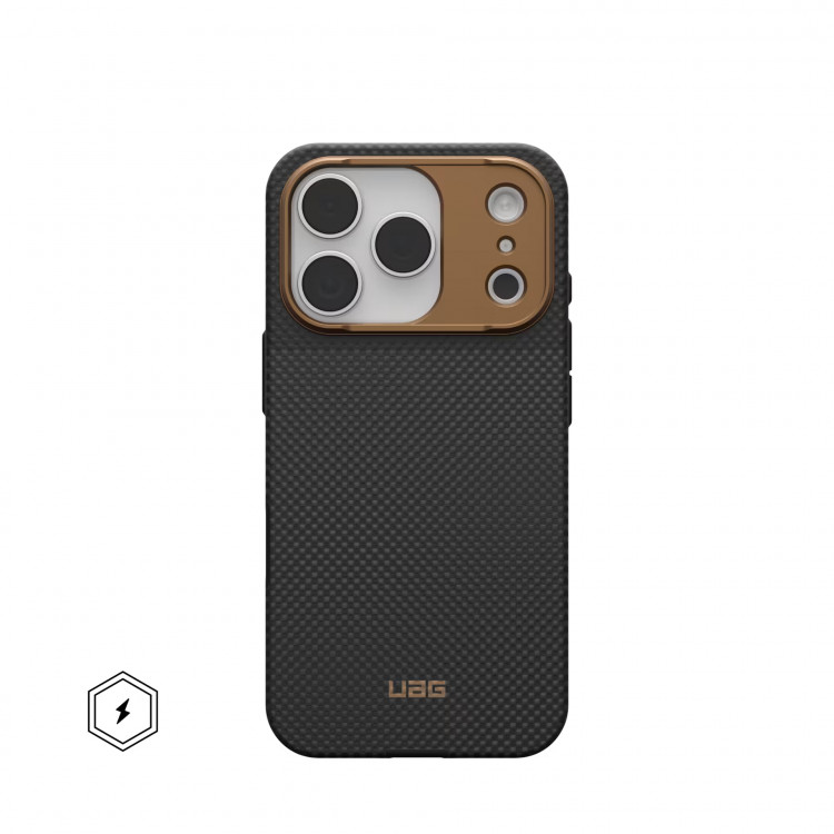 Чехол UAG Fibr Armr для iPhone 18 Pro / 17 Pro - Kevlar Graphite/Bronze