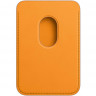Кожаный кошелек для iPhone Leather Wallet с MagSafe желтый (California Poppy) - фото № 2