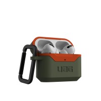 Чехол UAG Hard Case V2 для AirPods Pro оливковый/оранжевый (Olive/Orange)