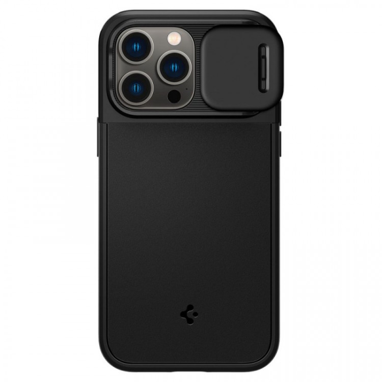 Чехол SPIGEN Optik Armor с MagSafe для iPhone 14 Pro черный (Black)