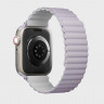 Силиконовый ремешок Uniq Revix для Apple Watch 42/44/45/49 мм сиреневый/белый - фото № 3