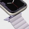 Силиконовый ремешок Uniq Revix для Apple Watch 42/44/45/49 мм сиреневый/белый - фото № 4