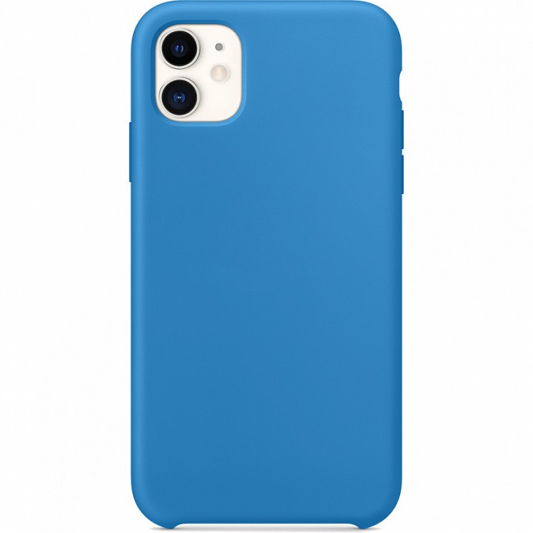 Силиконовый чехол Gurdini Silicone Case для iPhone 11 синяя волна