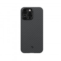 Чехол PITAKA MagEZ Case 3 для iPhone 14 Pro Max черно-серый кевлар 1500D Twill (KI1401PM)