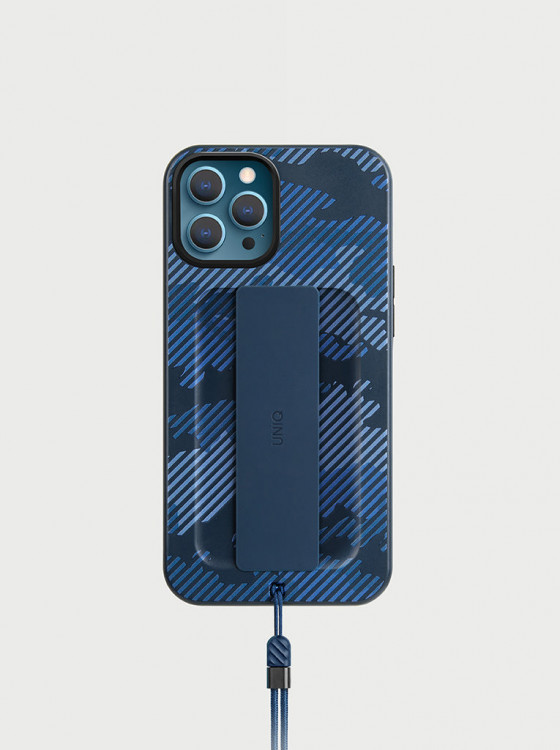 Чехол Uniq Heldro DE для iPhone 12 / 12 Pro синий камуфляж (Marine Camo)