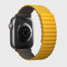 Силиконовый ремешок Uniq Revix для Apple Watch 42/44/45/49 мм горчичный/хаки - фото № 3
