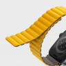 Силиконовый ремешок Uniq Revix для Apple Watch 42/44/45/49 мм горчичный/хаки - фото № 4