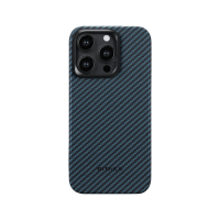 Чехол PITAKA MagEZ Case 4 для iPhone 15 Pro черно-синий 1500D Twill (KI1508P)