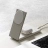 Беспроводное зарядное устройство Native Union Rise 2-in-1 Magnetic Wireless Charger серое (Sandstone) - фото № 7
