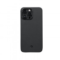 Чехол PITAKA MagEZ Case 3 для iPhone 14 Pro Max черно-серый узкое плетение кевлар 600D Twill (KI1401PMA) 