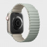 Силиконовый ремешок Uniq Revix для Apple Watch 42/44/45/49 мм шалфей/бежевый - фото № 3