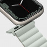 Силиконовый ремешок Uniq Revix для Apple Watch 42/44/45/49 мм шалфей/бежевый - фото № 4