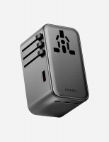 Универсальный сетевой адаптер EnergEa TravelWorld Adapter GaN160 160 Вт - Gunmetal