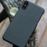 Чехол PITAKA MagEZ Case для iPhone X чёрный карбон - Twill поврежденная упаковка - фото № 3