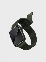 Стальной ремешок мелкое плетение Uniq Dante для Apple Watch 38/40/41 мм зеленый