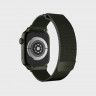 Стальной ремешок мелкое плетение Uniq Dante для Apple Watch 38/40/41 мм зеленый - фото № 2