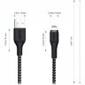 Кабель Aukey Braided Nylon MFI Lightning Performance Cable (2 метра) чёрный - фото № 2