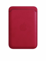 Кожаный кошелек для iPhone Gurdini Leather Wallet с MagSafe красный (Red)