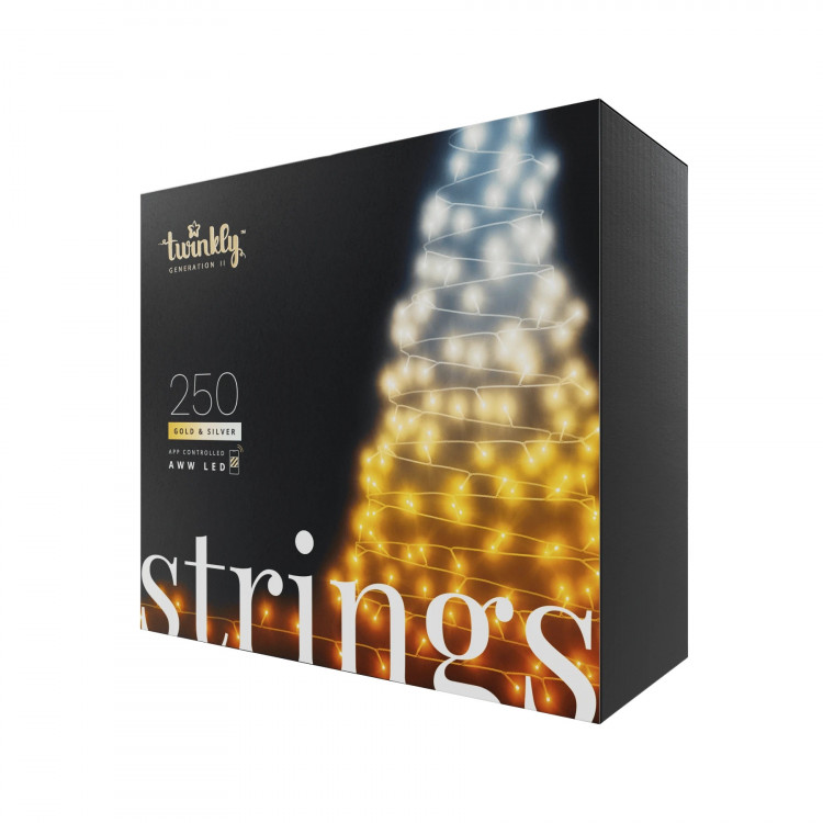 Умная гирлянда Twinkly Strings Gold Edition светодиодная 250 ламп 20 м