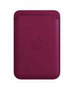 Кожаный кошелек для iPhone Gurdini Leather Wallet с MagSafe темно-розовый (Rose Red)