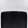 Чехол на молнии DOST Leather Co. для MacBook Pro 14" (2021) / MacBook Air 13" (2018-2022) черный (плетеная кожа)