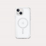 Чехол Uniq Coehl Glace с MagSafe для iPhone 15 сверкающее серебро (Sparkling Silver)