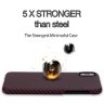 Чехол PITAKA MagEZ Case для iPhone X бордовый карбон - Twill (KI8003X) поврежденная упаковка - фото № 8