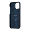 Чехол PITAKA MagEZ Case 2 для iPhone 13 Pro Max синий карбон - Twill (KI1308PM) - фото № 4