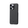 Чехол PITAKA MagEZ Case 3 для iPhone 14 Pro черно-серый узкое плетение кевлар 600D Twill (KI1401PA) - фото № 2