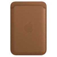 Кожаный кошелек для iPhone Gurdini Leather Wallet с MagSafe коричневый (Saddle Brown)