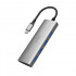 Мульти-хаб WiWU Alpha 440 Type-C to 4 x USB 3.0 серый