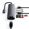 USB-хаб Satechi Type-C Slim Multi-port with Ethernet Adapter серый космос (ST-UCSMA3M) - фото № 7