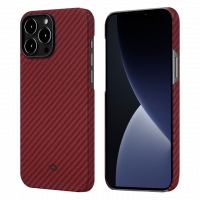 Чехол PITAKA MagEZ Case 2 для iPhone 13 Pro Max красный карбон - Twill (KI1309PM)