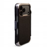 Кожаный чехол-книжка Vaja Buckler Wallet V-Mag для iPhone 17 Pro черный (Black)