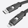 Кабель EnergEa bazic GoCharge AluCable USB-C + Lightning + USB-A 1 м черный - фото № 2