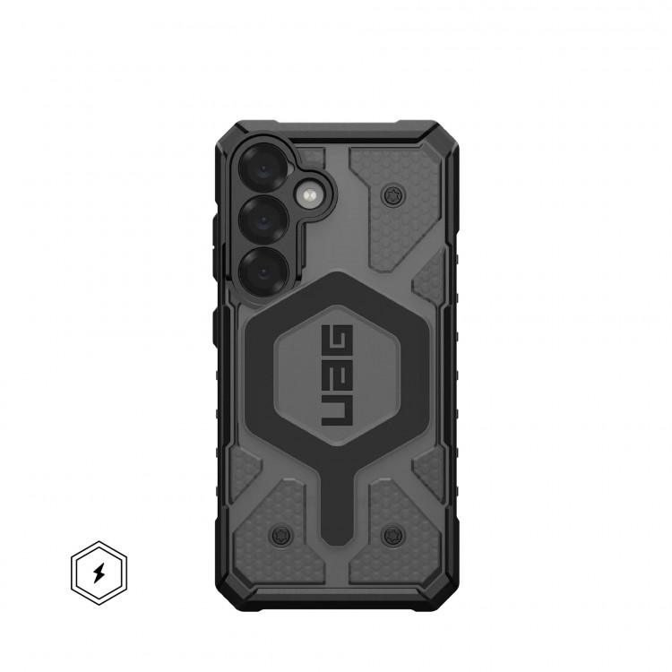 Чехол UAG Pathfinder Clear с MagSafe для Samsung Galaxy S25 тонированный (Ash)