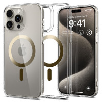 Чехол SPIGEN Ultra Hybrid c MagSafe для iPhone 15 Pro Max золото (Gold)