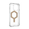 Чехол UAG Plyo с MagSafe для iPhone 15 Pro Max прозрачный/золото (Ice/Gold) - фото № 6
