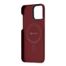 Чехол PITAKA MagEZ Case 2 для iPhone 13 Pro красный карбон - Twill (KI1309P) - фото № 4